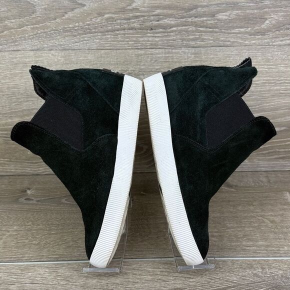 Sorel Out ‘N About Women’s Sz 8 Black Suede Pull On Hidden Wedge Hi Chelsea Boot - Picture 9 of 10